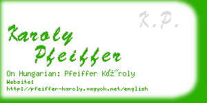 karoly pfeiffer business card